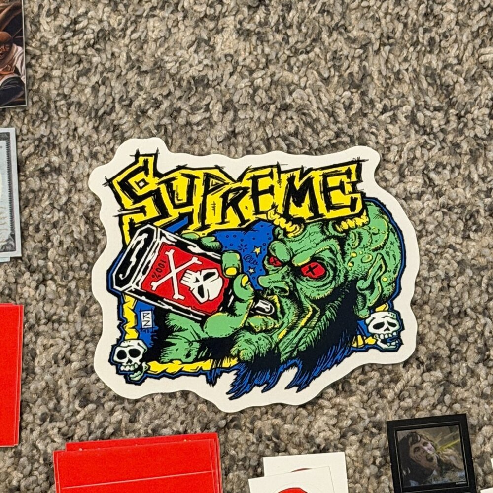 Supreme Sticker Lot 84 Pcs Box Logo 100 Bill Bikini Radio Art Stickers Authentic - Picture 4 of 14